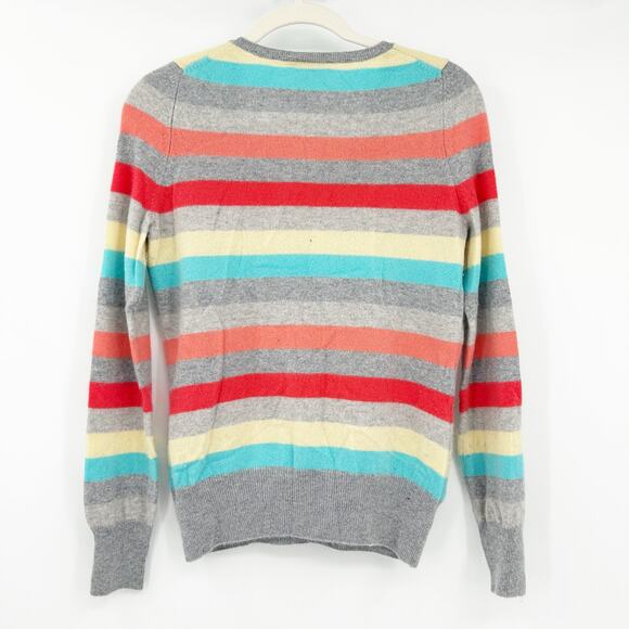 Mark & Spencer Autograph Womens Fall Striped Knit 100% Cashmere Sweater Size 8 - Picture 6 of 6